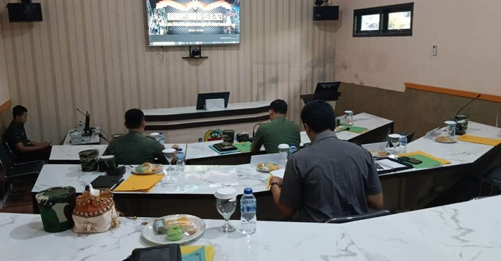 Wakil Ketua DPRD Kabupaten Sumedang, H. Ilmawan Muhamad, S.Ag., M.M., menghadiri undangan Rapat Koordinasi Teknis (Rakornis) TNI Manunggal Membangun Desa (TMMD) ke-166