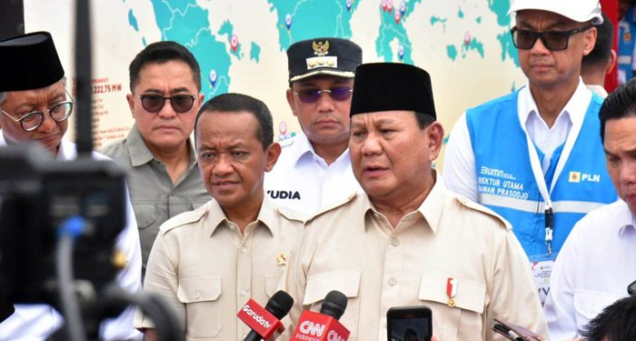 Presiden RI Prabowo Subianto meresmikan Pembangkit Listrik Tenaga Air (PLTA) Jatigede di Sumedang, Jawa Barat, Senin (20/1/2025).